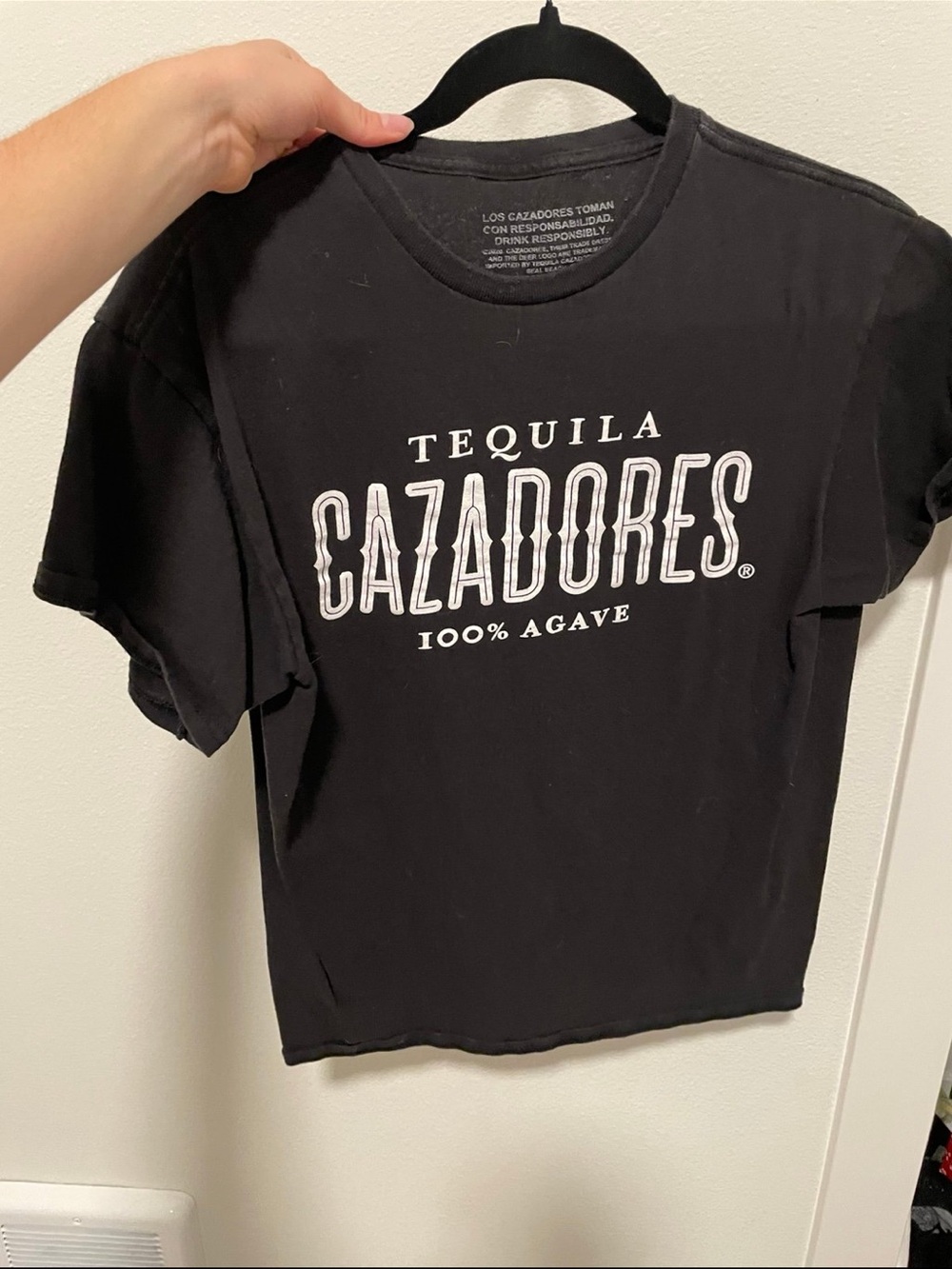Cazadores Tequila Black Logo Short Sleeve Tee size medium